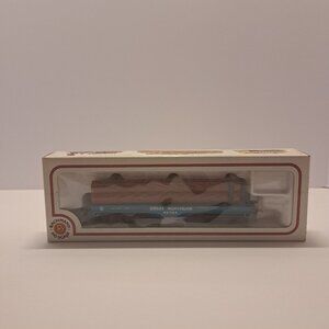 Vintage BACHMANN HO Railroad Train Car GREAT NORTHERN #42764 FLAT CAR W/LOGS
